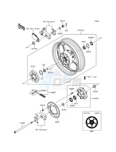 NINJA 300 EX300AGFA XX (EU ME A(FRICA) drawing Rear Hub