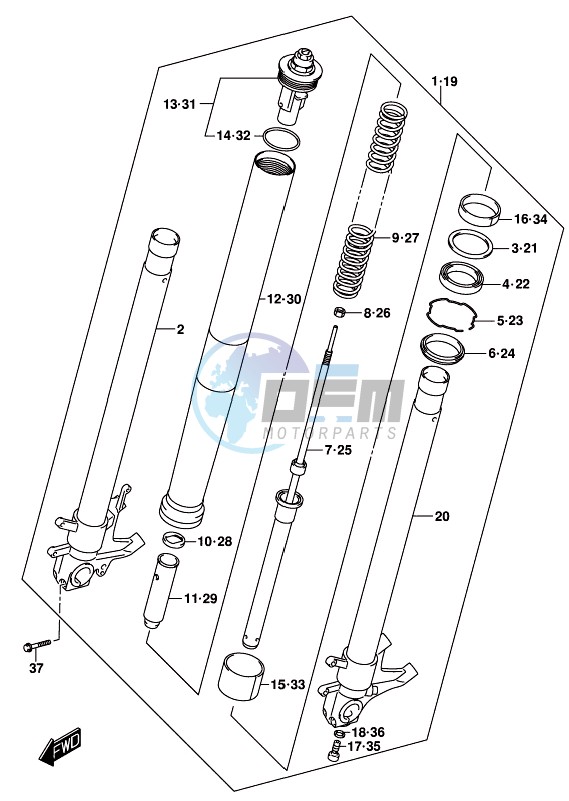 FRONT FORK DAMPER (GSX-S1000AZL8 E21)