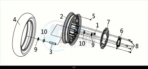 JOYMAX-Z+ 125 (LW12W3-EU) (M2) drawing FR. WHEEL