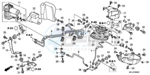 CBR1000RA9 France - (F / ABS CMF) drawing FRONT POWER UNIT/FRONT VA LVE UNIT