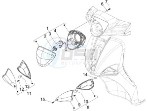 Liberty 125 4t e3 (UK) UK drawing Head lamp - Turn signal lamps