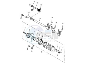 XJ N 600 drawing SHIFT CAM-FORK