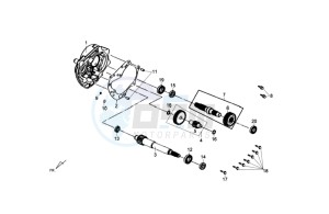 FIDDLE III 50 drawing CRANKCASE - DRIVE SHAFT