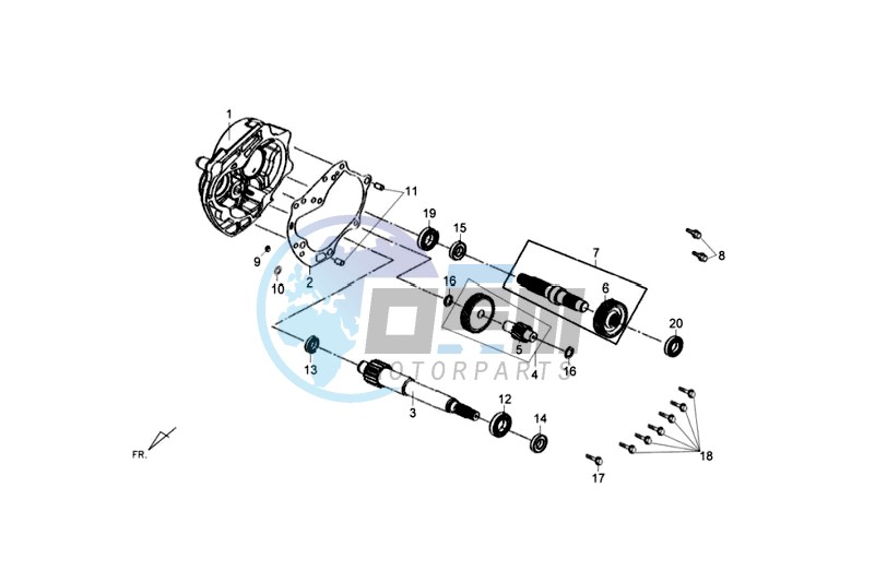 CRANKCASE - DRIVE SHAFT