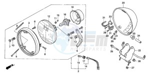 VF750CD drawing HEADLIGHT