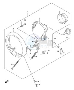 GZ250 (P19) drawing HEADLAMP