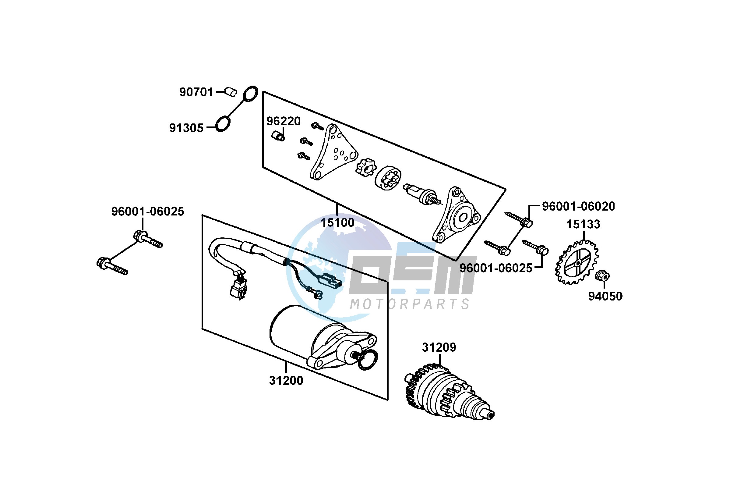 Starting Motor - Oil Pump