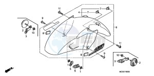 ST1300AC Pan Europoean -ST1300 CH drawing FRONT FENDER