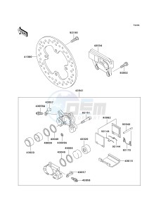 ZX 1200 A [NINJA ZX-12R] (A1) [NINJA ZX-12R] drawing REAR BRAKE