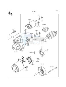 KAF 300 A [MULE 500] (A1) [MULE 500] drawing STARTER MOTOR