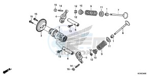 SH125ADE SH125AD UK - (E) drawing CAMSHAFT/VALVE