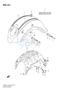 VL800 (E3-E28) VOLUSIA drawing REAR FENDER (VL800TL1 E3)