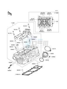 EX 650 A [NINJA 650R] (A6F-A8F) A7F drawing CYLINDER HEAD