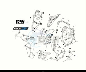 SYMPHONY ST 125 LC (XL12WW-EU) (E5) (M1) drawing FRONT COVER