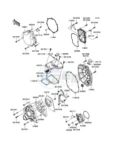 ZZR1400_ABS ZX1400FEFB FR GB XX (EU ME A(FRICA) drawing Engine Cover(s)