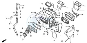 XR400R drawing AIR CLEANER