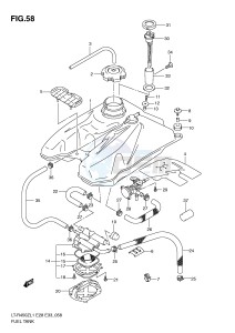 LT-R450 (E28-E33) drawing FUEL TANK (LT-R450ZL1 E33)