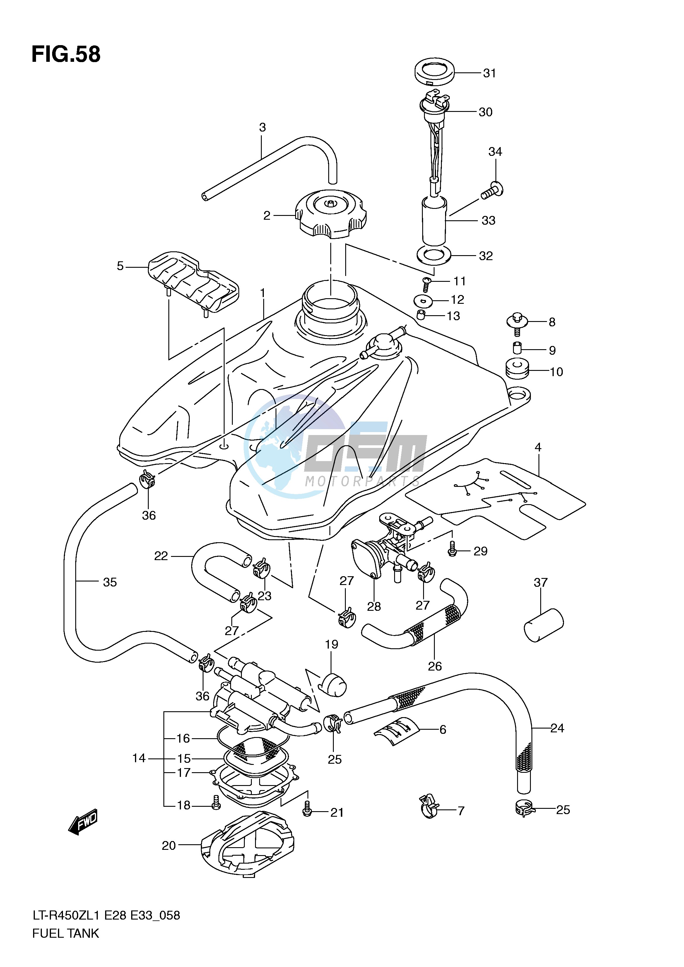 FUEL TANK (LT-R450ZL1 E33)