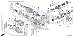 TRX500FA6G TRX500FA Australia - (U) drawing REAR KNUCKLE/ REAR DRIVE SHAFT