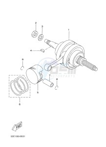 YP250R X-MAX 250 (2DL5 2DL5 2DL5 2DL5) drawing CRANKSHAFT & PISTON