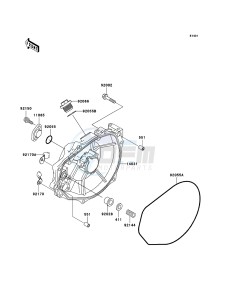 JET SKI 800 SX-R JS800A7F FR drawing Engine Cover(s)