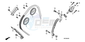 CB600FA Australia - (U) drawing CAM CHAIN/TENSIONER