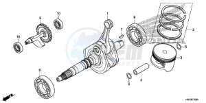 TRX500FM1E TRX500FM1 Europe Direct - (ED) drawing CRANK SHAFT/ PI STON