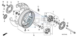 CB600F39 Australia - (U / ST) drawing REAR WHEEL