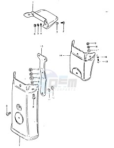 GSX1100 (T-X) drawing REAR FENDER EXTENSION