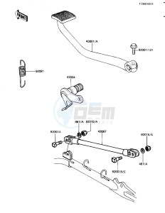 KZ 1100 B [GPZ) (B1-B2) [GPZ) drawing BRAKE PEDAL_TORQUE LINK