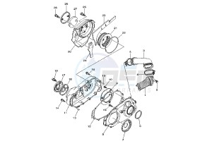 XP T-MAX BLACK MAX 500 drawing CRANKCASE COVER, RIGHT