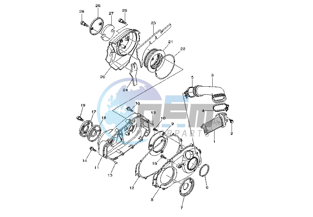 CRANKCASE COVER, RIGHT