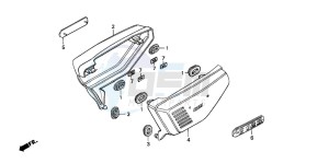 CG125 drawing SIDE COVER