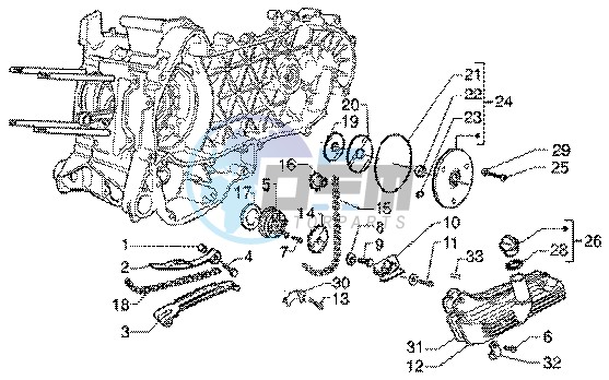 Pump group-oil pan