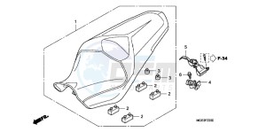 VFR1200FDC VFR1200F Dual Clutch E drawing SEAT