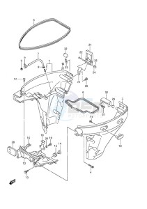 DF 9.9A drawing Side Cover Non-Remote Control