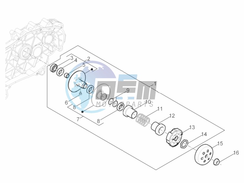 Driven pulley