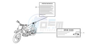 CRF150R CRF150R drawing CAUTION LABEL