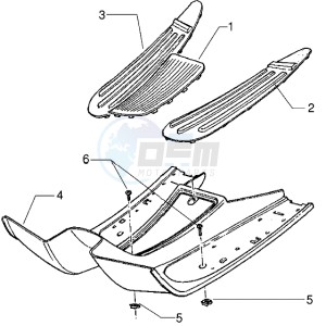 50 4T drawing Footrest - Rubber mats