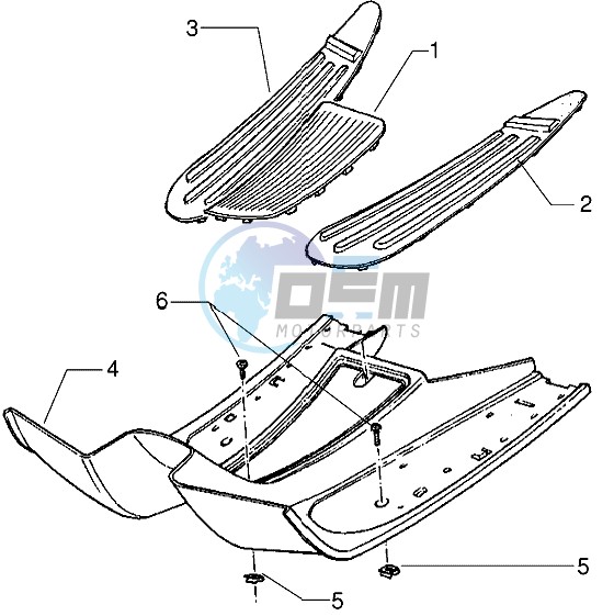 Footrest - Rubber mats