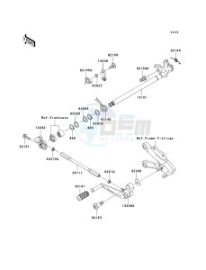 ZX 1000 D [NINJA ZX-10R] (D6F-D7FA) D7FA drawing GEAR CHANGE MECHANISM