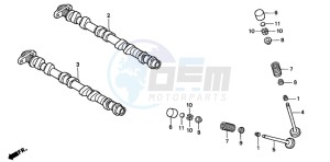 CB600F2 HORNET drawing CAMSHAFT/VALVE