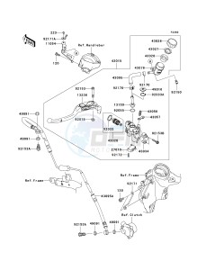 ZX 1400 A [NINJA ZX-14] (A6F-A7FA) A7FA drawing CLUTCH MASTER CYLINDER