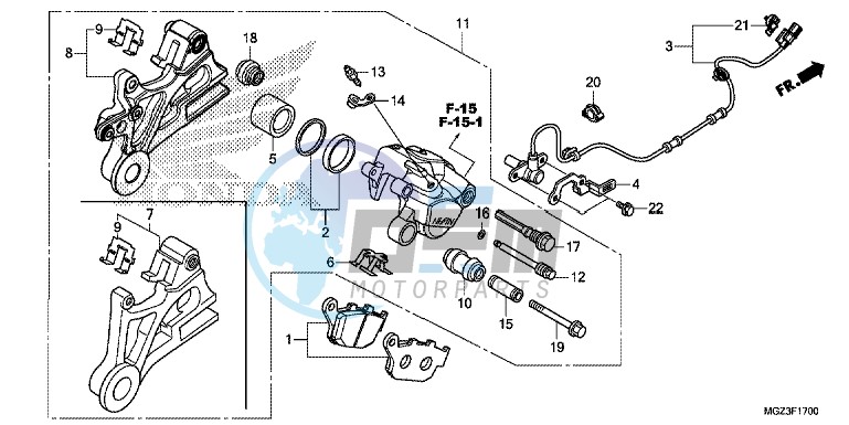 REAR BRAKE CALIPER