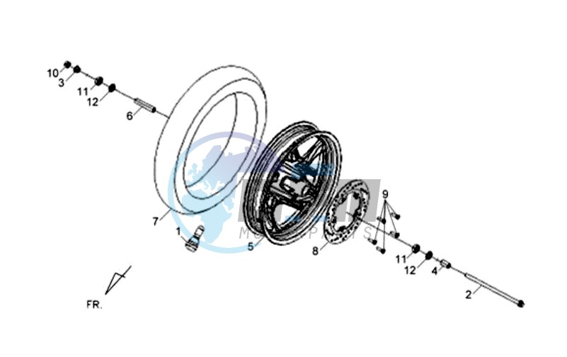 FRONT WHEEL / BRAKE DISC