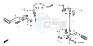 CB600FAA Europe Direct - (ED / ABS 25K) drawing PEDAL