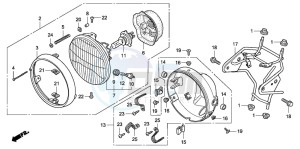 CBF600S drawing HEADLIGHT (CBF600N/NA)