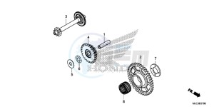 CBR650FAH 2ED - (2ED) drawing STARTING DRIVEN GEAR