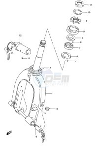 FZ50 (E1) drawing FRONT FORK (MODEL Z G K P E2 E16,E25,E26)