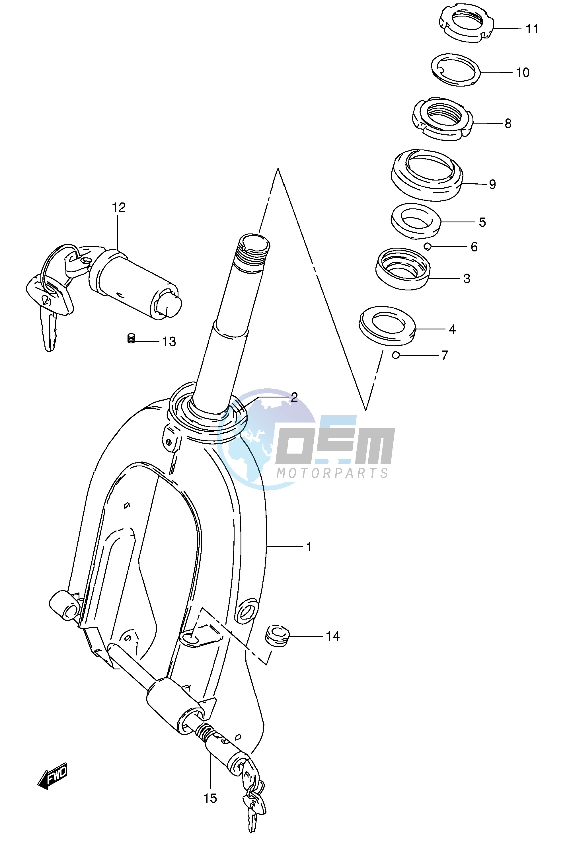 FRONT FORK (MODEL Z G K P E2 E16,E25,E26)